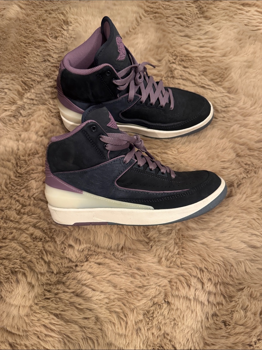 Jordan Women's Mid-Top Sneakers in dark grey and dark Lavender deep color - Picture 5 of 6